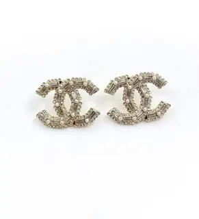 Chanel Small Baguette Diamond Earrings
