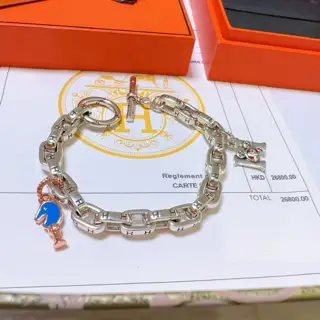 New Hermès bracelet thickened version platinum version. High-end precision version