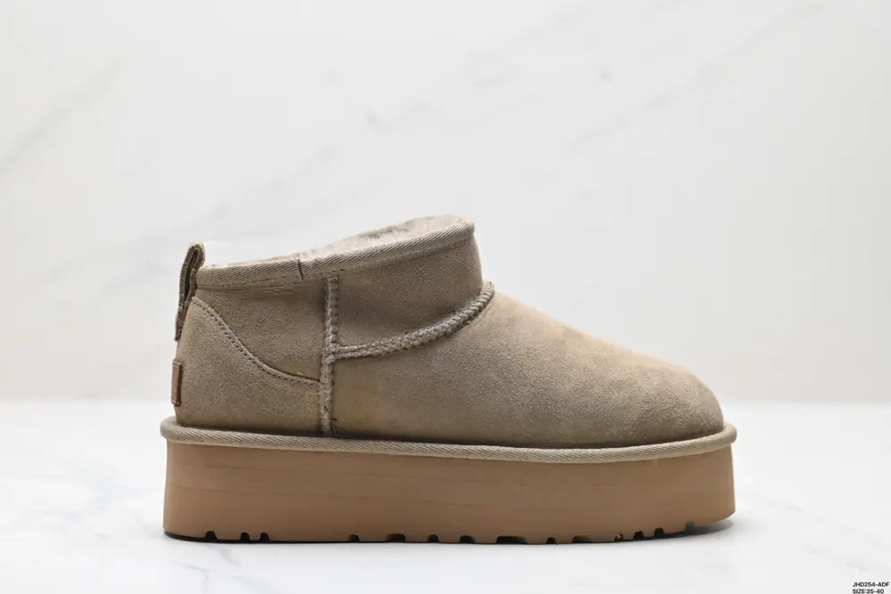 UGG Zhou Dongyu same style thick-soled snow boots for women 2024 new style leather and fur