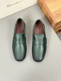Santoni super soft leather loafers