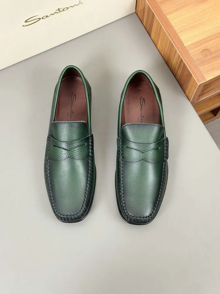 Santoni super soft leather loafers
