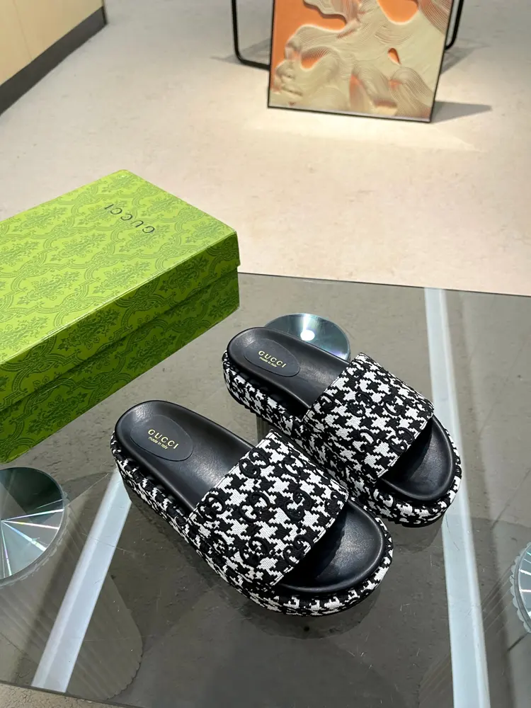 Gucci’s latest limited edition thick-soled slippers
