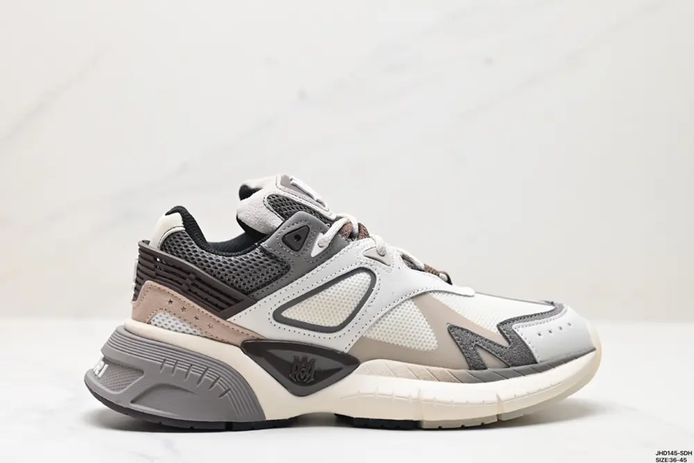 AMIRI RUNNER leather round toe comfortable low-top lifestyle casual shoes
