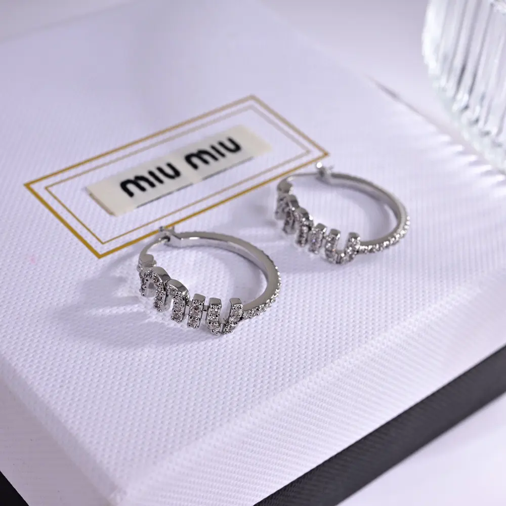 miumiu letter earrings
