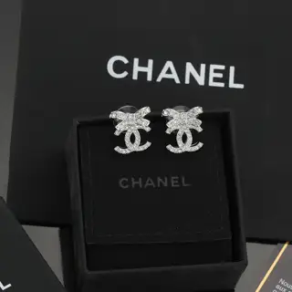Chanel bow earrings