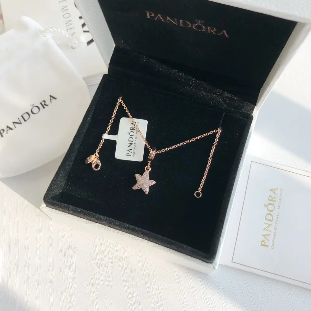 Pandora twinkling starfish necklace