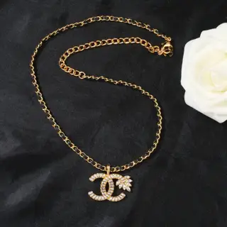 Chanel lambskin necklace