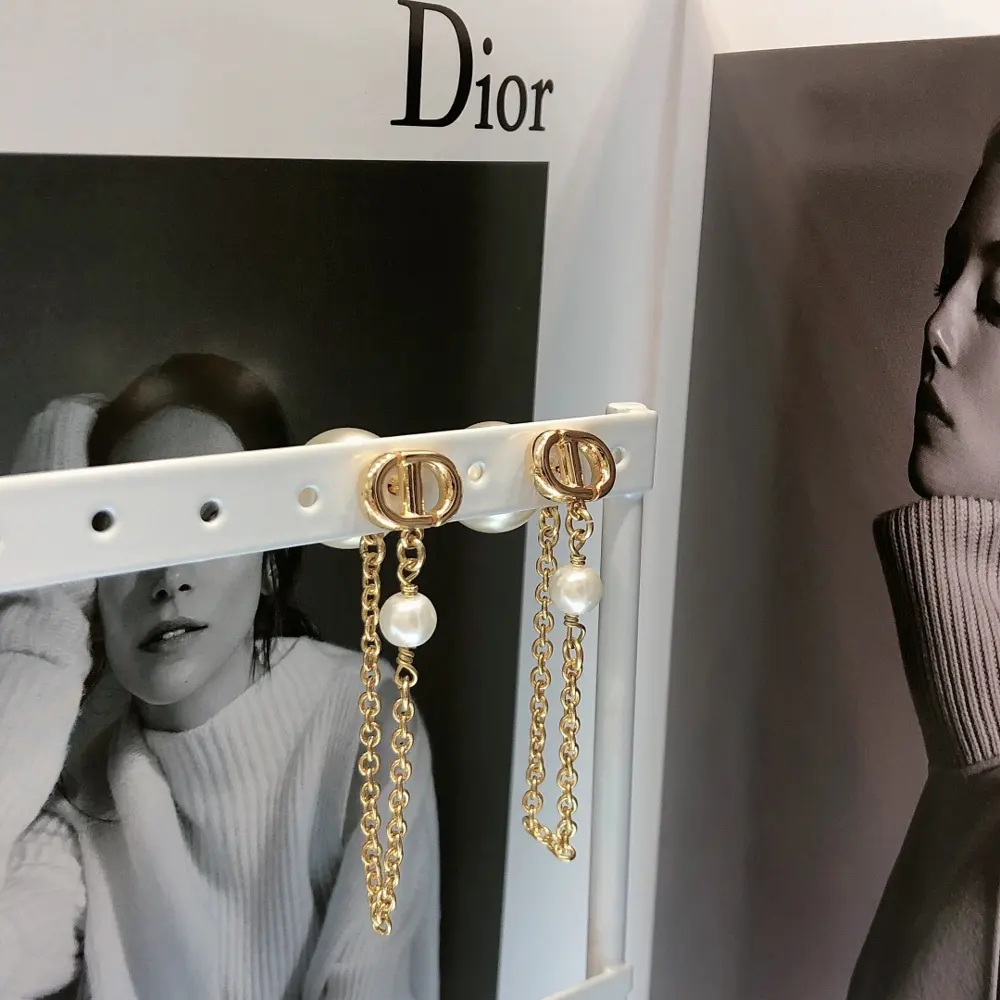 Dior earrings new style beautiful simple and elegant fashionable low-key and luxurious
