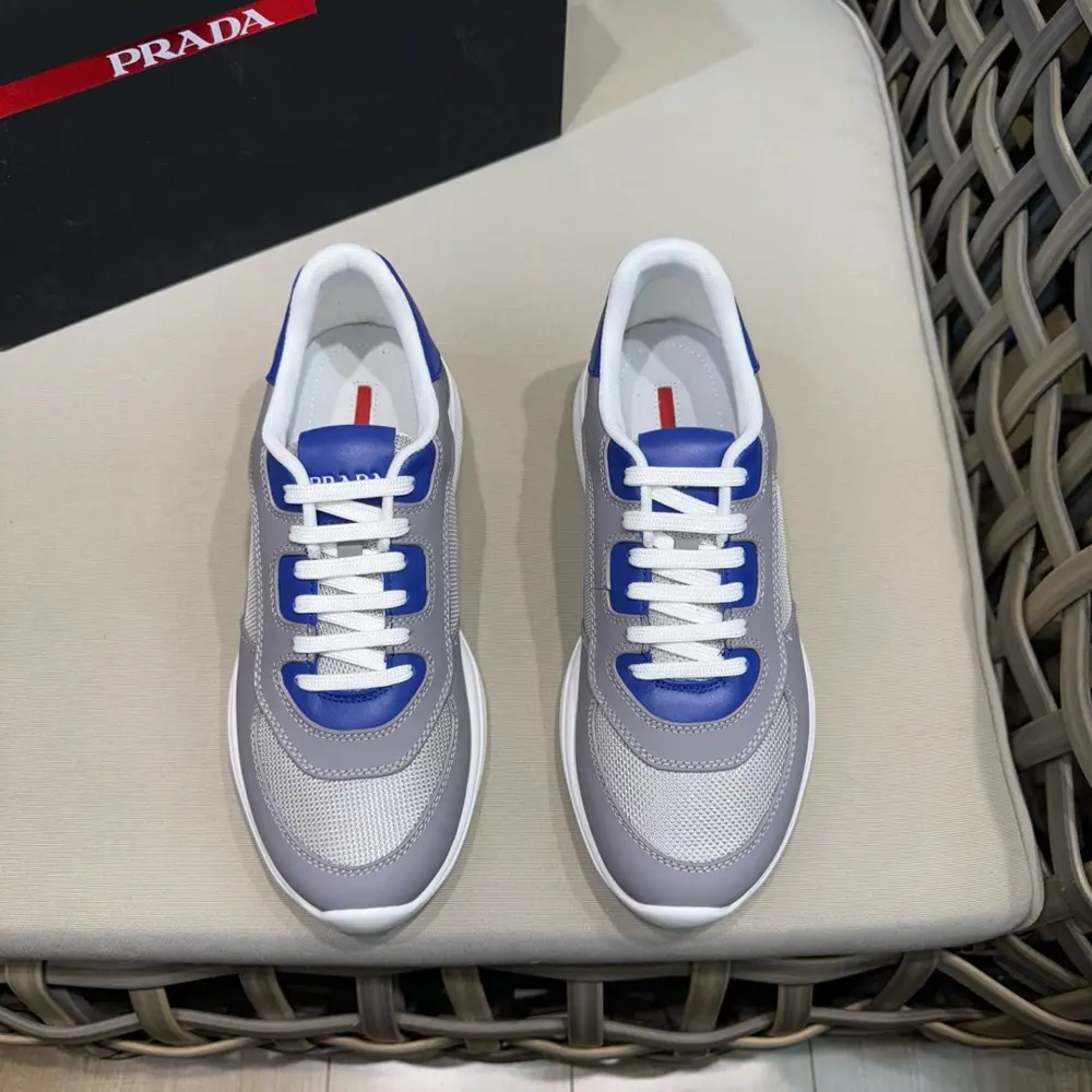 Prada men’s leather and mesh casual sports shoes|Dongguan-made hot products|Using imported