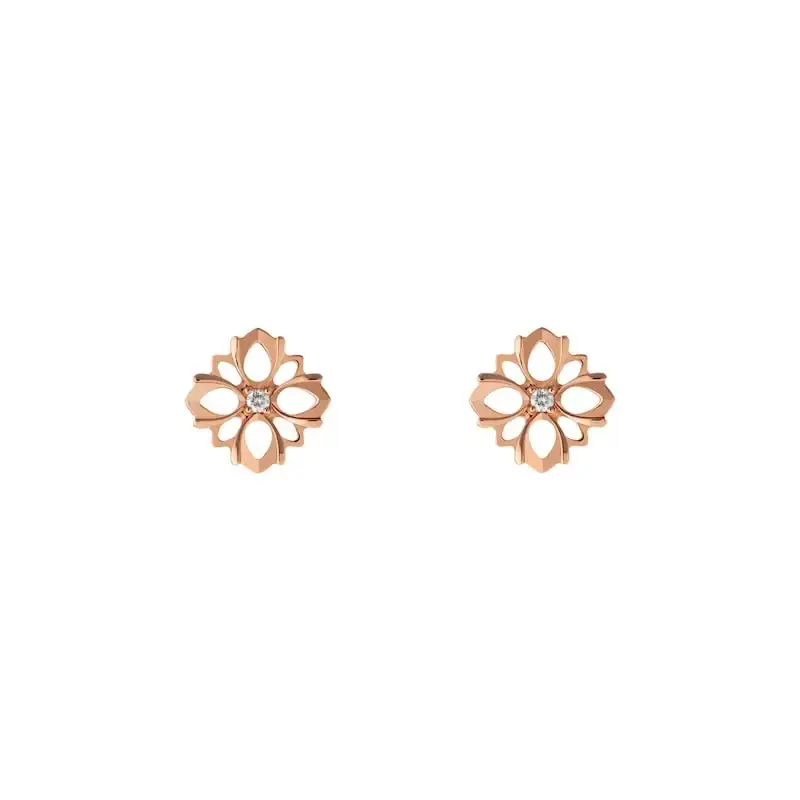 Gucci Flora series 18K gold diamond earrings for women