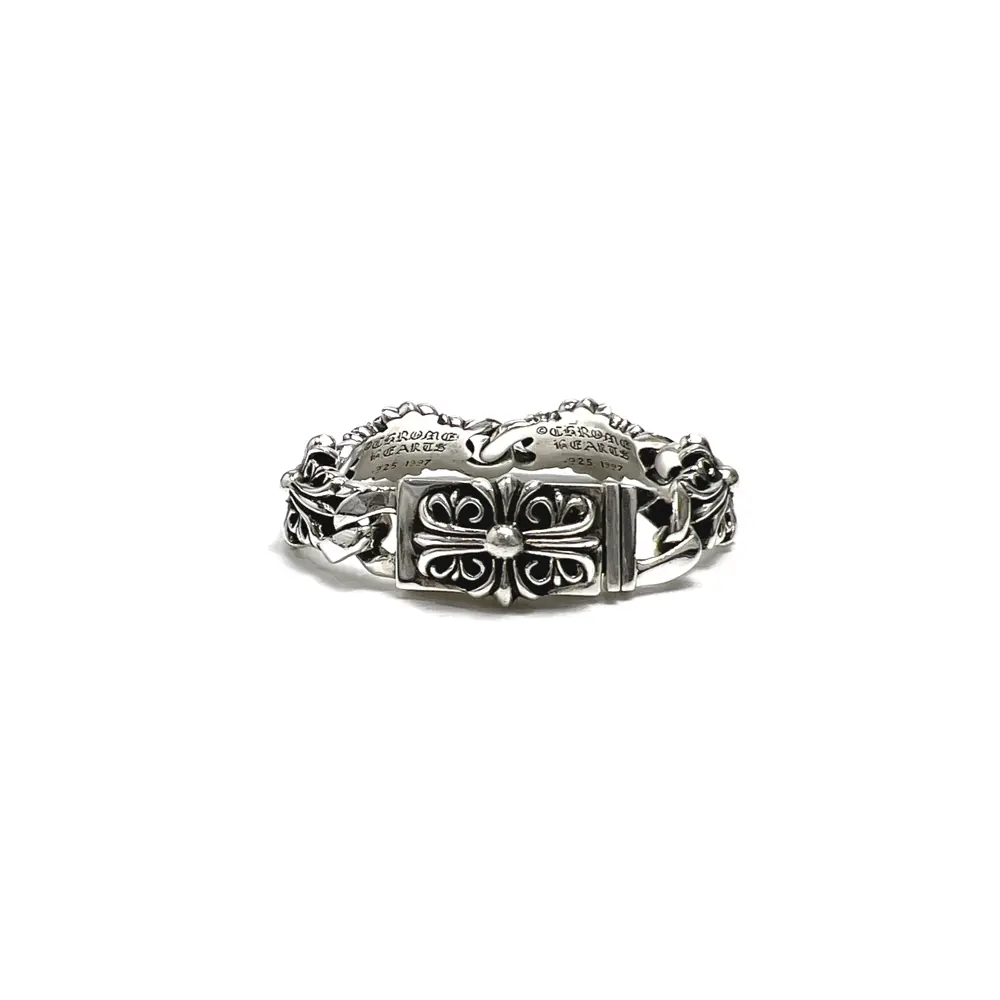 Chrome Hearts Wide Keeper Cross Bracelet