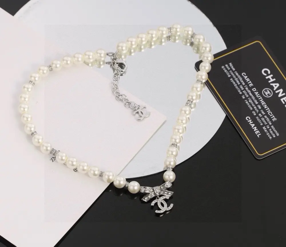 Chanel 100th Anniversary Pearl Necklace and Clavicle Chain