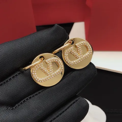 Valentino gold coin earrings