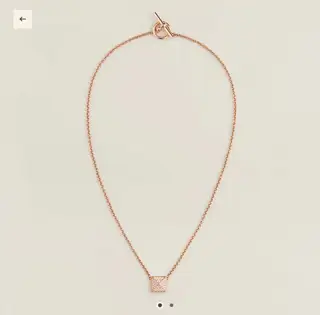 Hermes rivet full diamond necklace