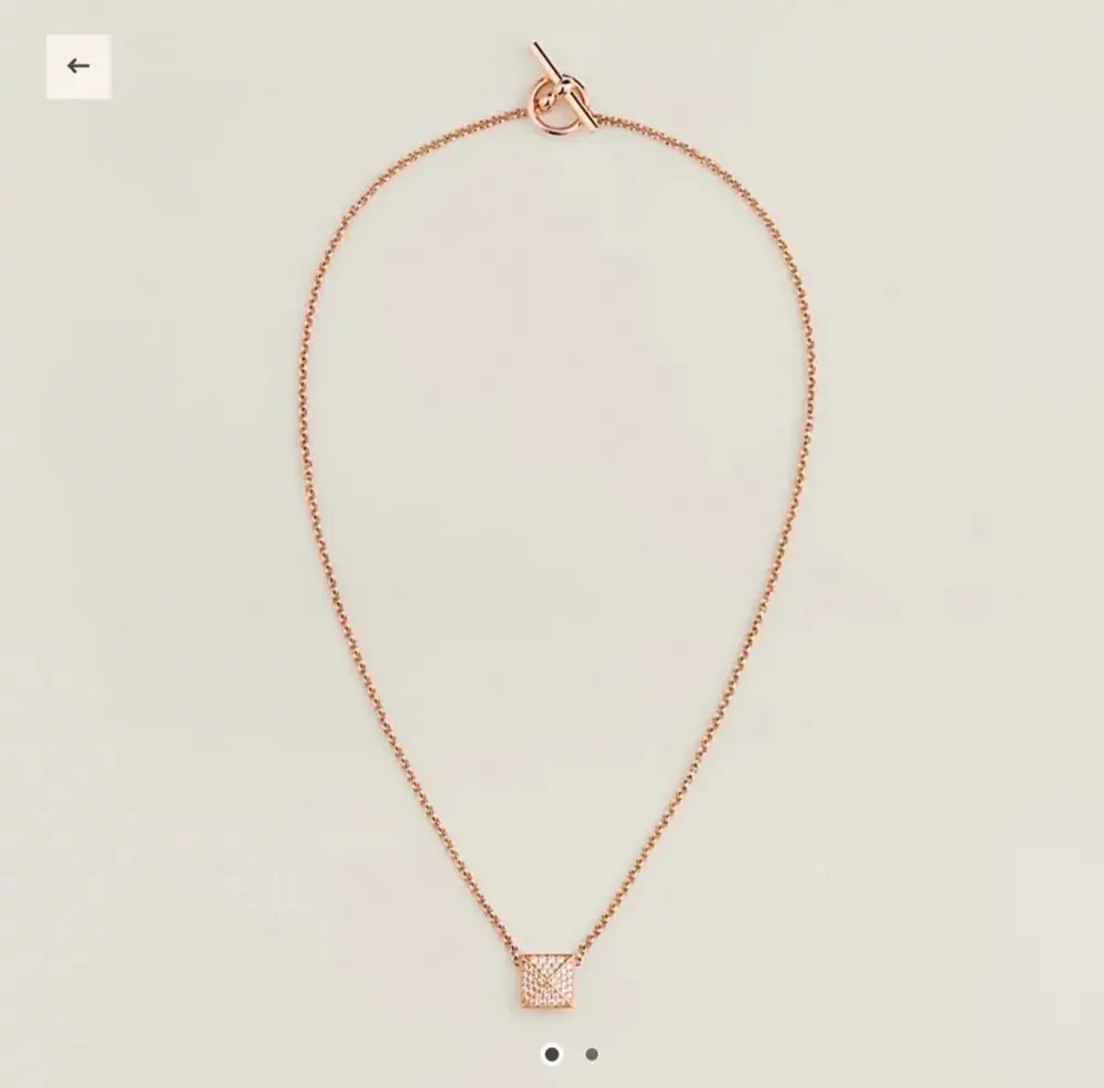 Hermes rivet full diamond necklace
