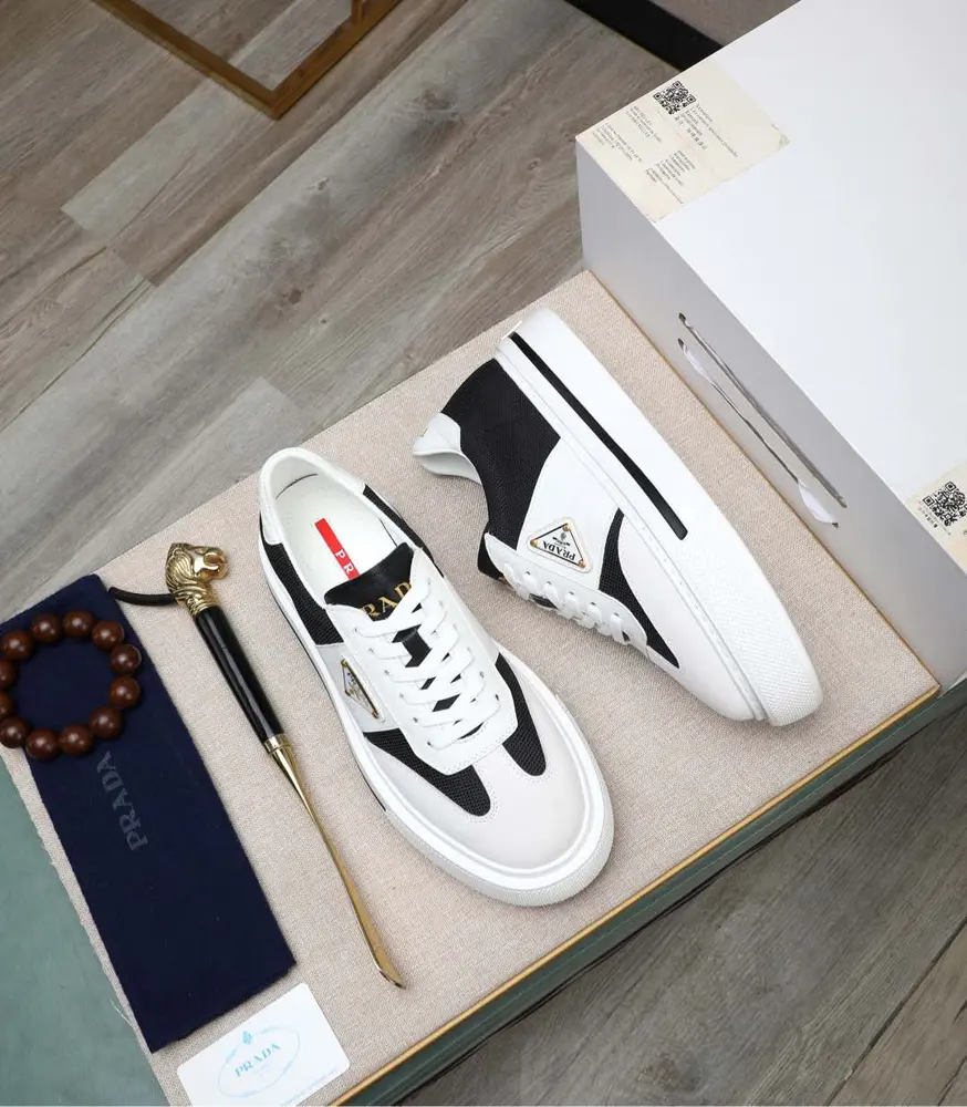 Prada casual shoes upper Italian imported first layer cowhide breathable leather lining @