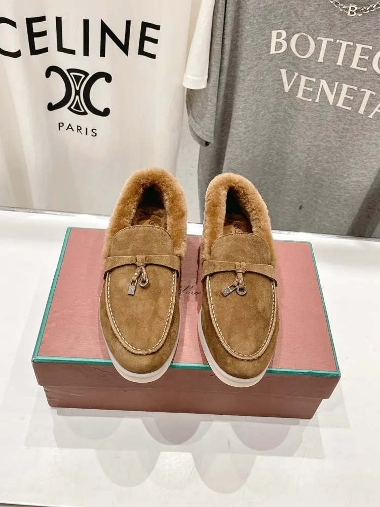 Loro piana furry shoes