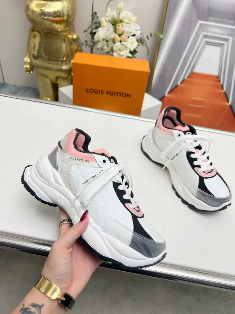 Louis Vuitton Run 55 sneakers combine mesh fabric