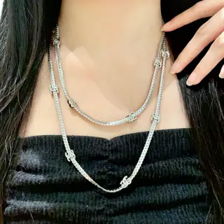 Chanel vintage letter necklace