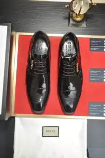 Gucci business leather shoes (full sheepskin lining) new models are here Original European