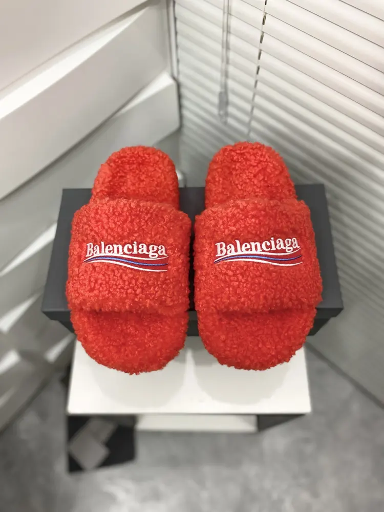 Balenciaga autumn and winter trendy wool slippers