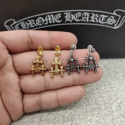 Chrome Hearts classic vintage cross earrings