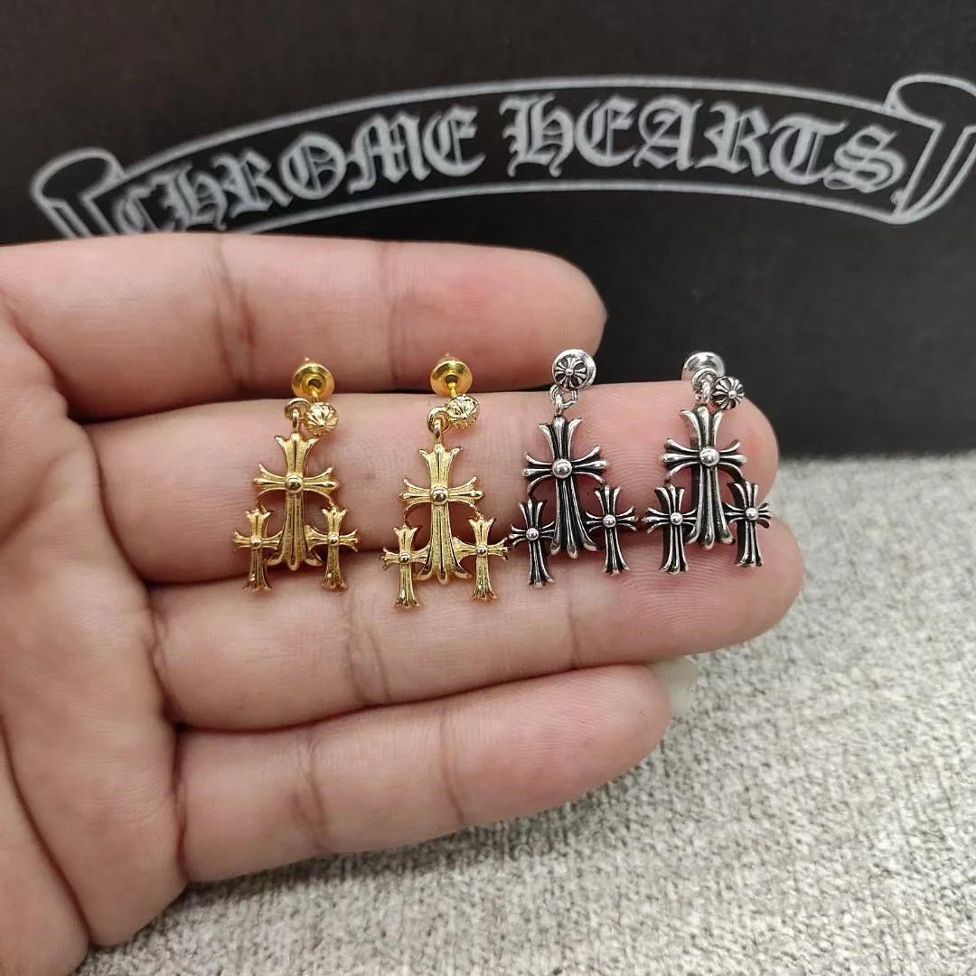 Chrome Hearts classic vintage cross earrings