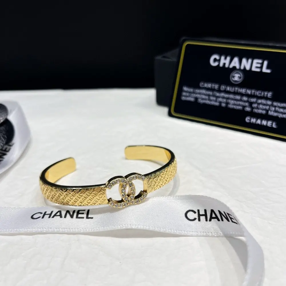 Chanel 24p engraved letter bracelet