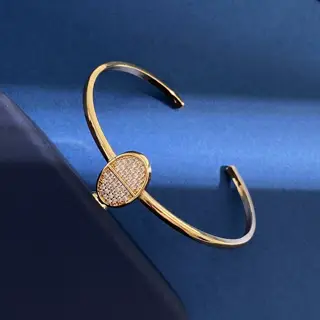 (No label) bracelet Hermes H house Pig nose fashionable full diamond light luxury