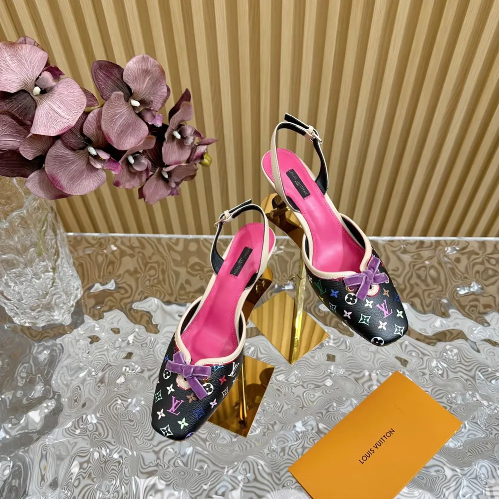 Louis Vuitton Vintage Retro Artistic High Heel Sandals