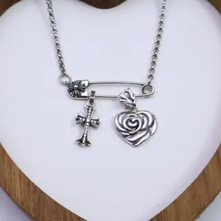 Chrome Hearts Chromosome Heart Necklace