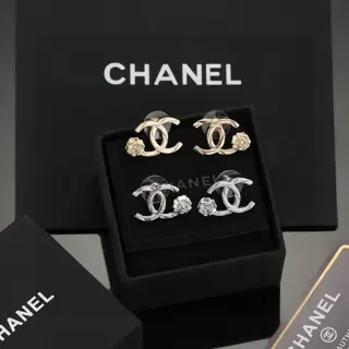 Chanel Classic CC Delicate Stud Earrings