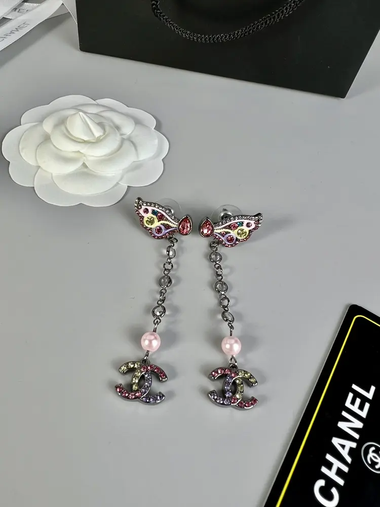 Chanel Butterfly Wings Double C Earrings