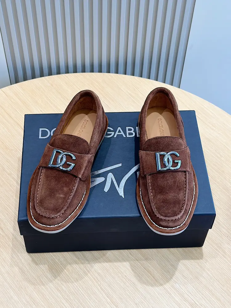 Dolce & Gabbana New Florio series soft suede moccasins