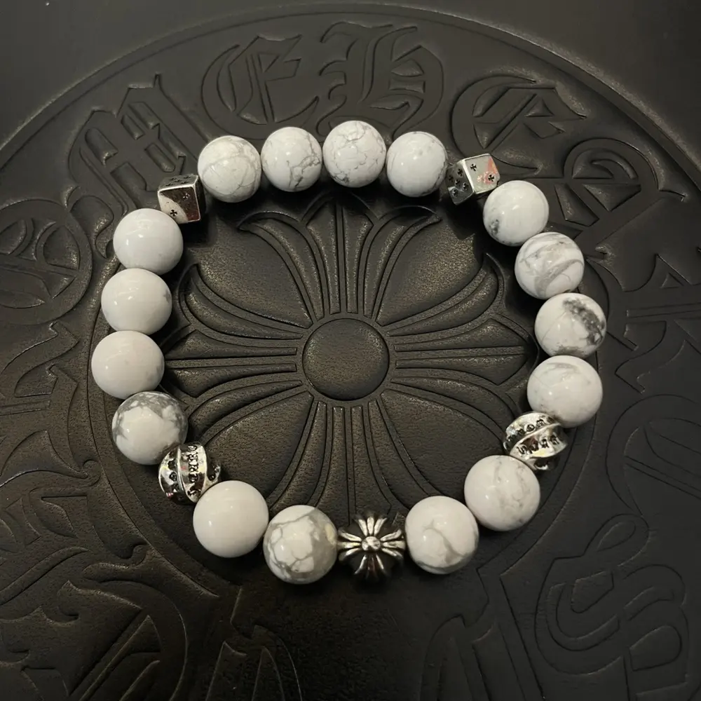 Chrome Hearts Classic Retro Multi-element White Turquoise Bracelet