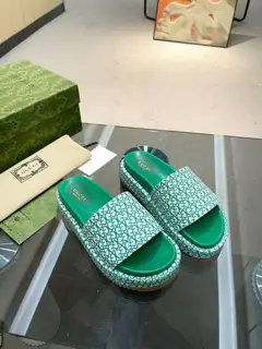 Gucci’s latest limited edition thick-soled slippers