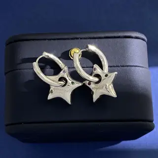miumiu cold and light surface detachable ring hanging five-pointed star micro-diamond