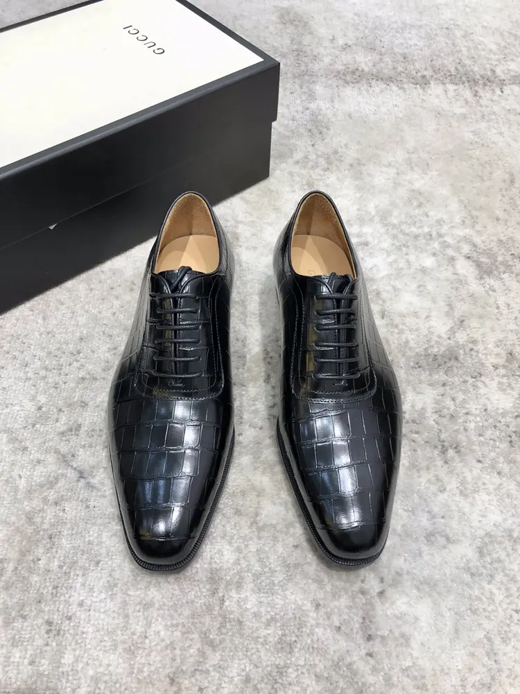 GUCCI Classic Oxford Men’s Business Formal Leather Shoes Classic Style Ultimate Art The