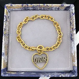 DIOR original new product heart star pendant micro-diamond bracelet high-end quality