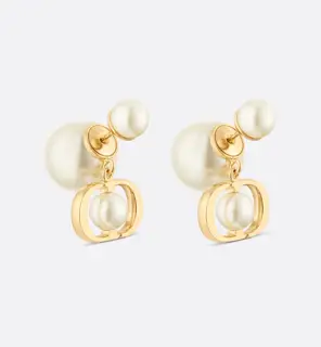 Hot and popular goods Dior popular Dior letter size bead earrings same material hot