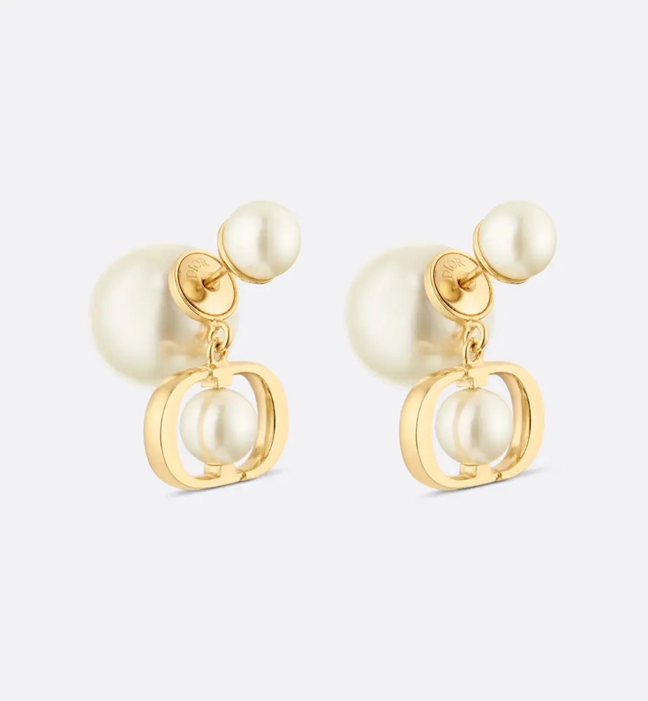 Hot and popular goods Dior popular Dior letter size bead earrings same material hot