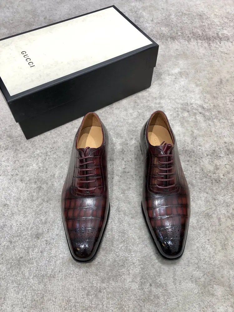 GUCCI Classic Oxford Men’s Business Formal Leather Shoes Classic Style Ultimate Art The