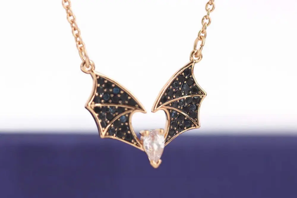 Swarovski Mysterious Black Bat Clavicle Necklace