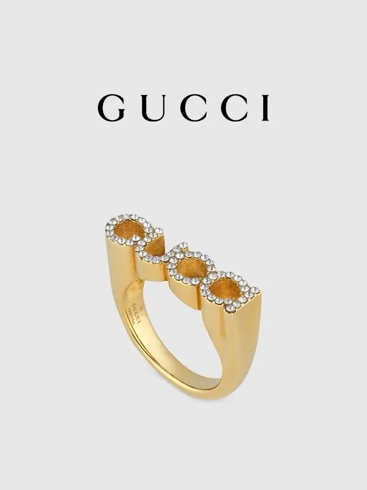 Gucci “GUCCI” letter-shaped ring size 6-11