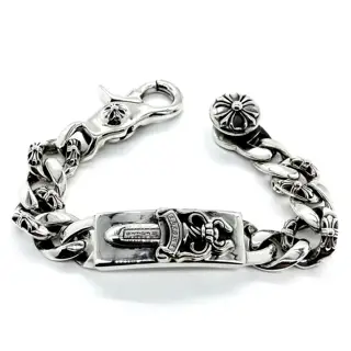 Chrome Hearts Half Flower Sword Prawn Clasp Bracelet