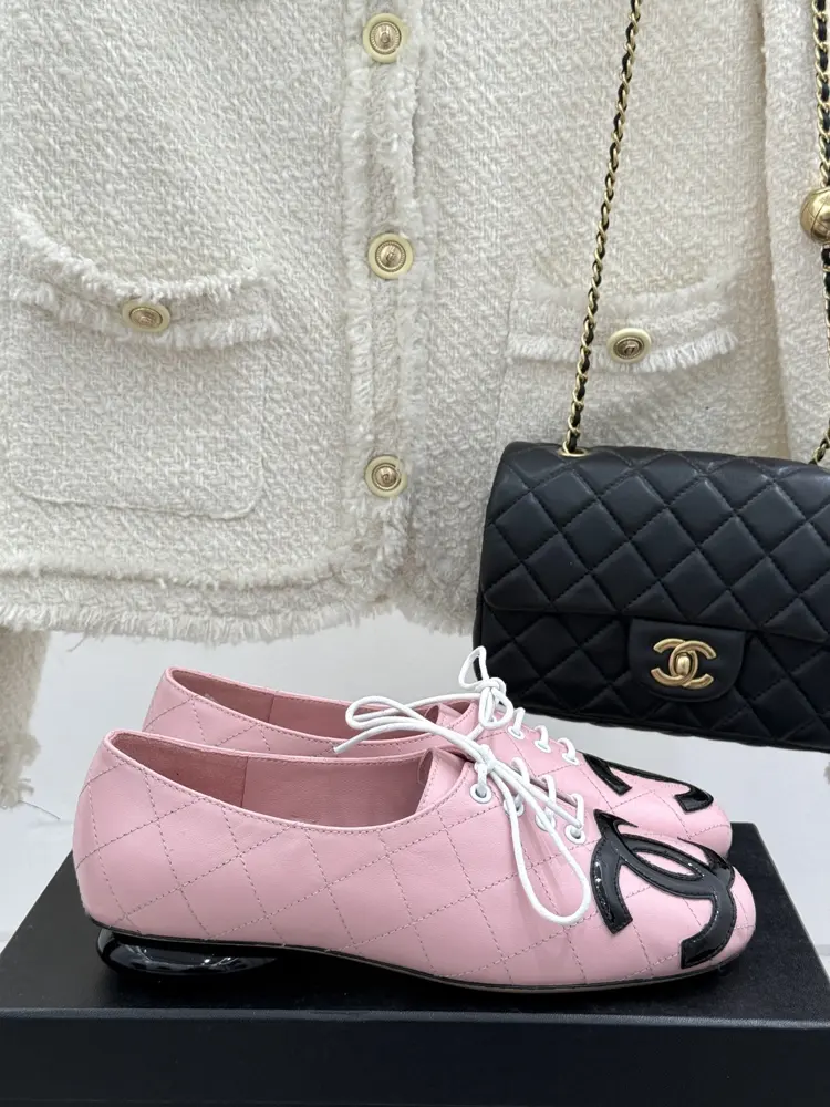 Chanel classic vintage large double C diamond pattern Shoes