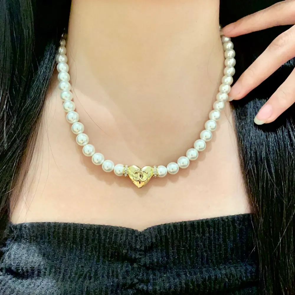 Chanel vintage letter necklace