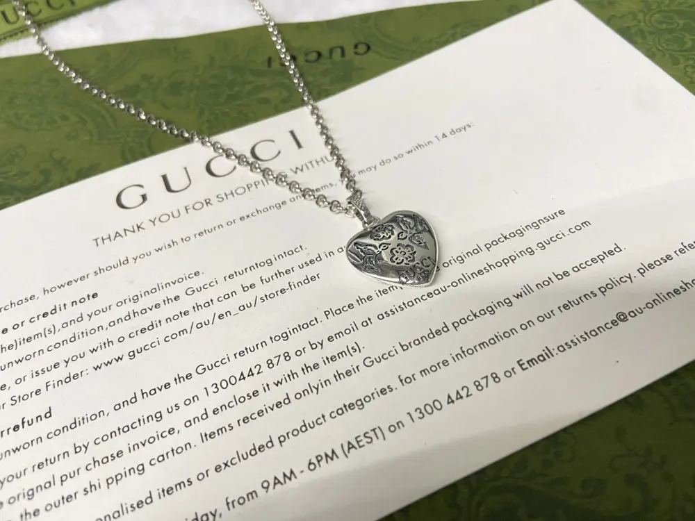 Gucci Fearless Flower and Bird Necklace Length: 50+5CM