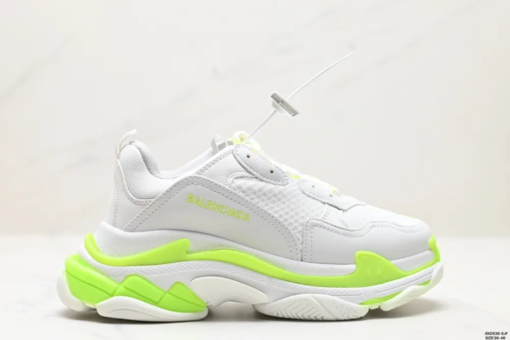 Balenciaga Triple S polyester fabric leather shock-absorbing non-slip wear-resistant 524039