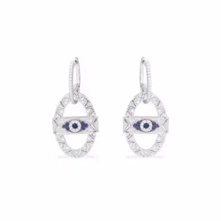 Apm monaco new anti-evil eye silver buckle earrings for women
